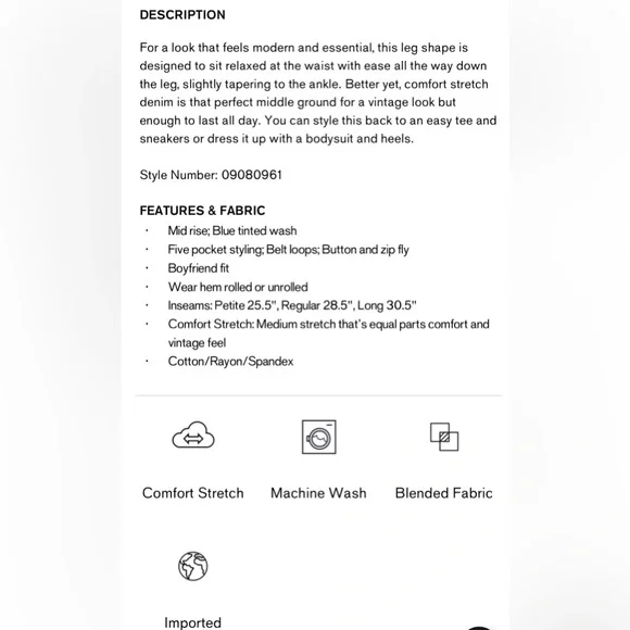 Express Mid Rise Blue Tinted Boyfriend Jeans Size 8L (worn once) - Picture 7 of 7